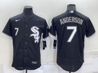 Nike Chicago White Sox 7 Tim Anderson  Flexbase Baseball Jersey Black
