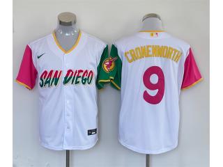 Nike San Diego Padres 9 Jake Cronenworth Baseball Jersey White City Edition
