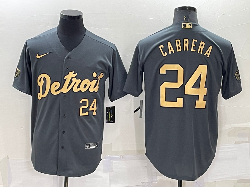 All star Nike Detroit Tigers 24 Miguel Cabrera Baseball Jersey  