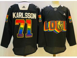 Adidas Vegas Golden Knights 71 William Karlsson Ice Hockey Jersey Black