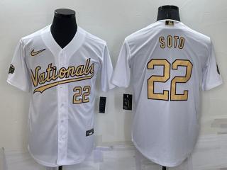 All star Nike Washington Nationals 22 Juan Soto Baseball Jersey White