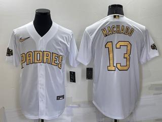 All star Nike San Diego Padres 13 Manny Machado Baseball Jersey White