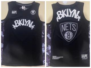 AAPE Brooklyn Nets Basketball Jersey Black