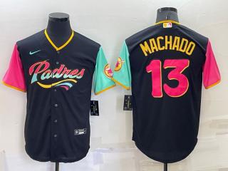 Nike San Diego Padres 13 Manny Machado Baseball Jersey Black City Edition