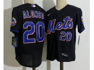 Nike New York Mets 20 Pete Alonso Flexbase Baseball Jersey Black