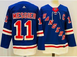 New York Rangers 11 Mark Messier Ice Hockey Jersey Blue