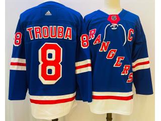 New York Rangers 8 Jacob Trouba Ice Hockey Jersey Blue