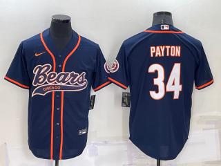 Chicago Bears 34 Walter Payton MLB Jersey Legend Navy Blue