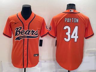 Chicago Bears 34 Walter Payton MLB Jersey Legend Orange