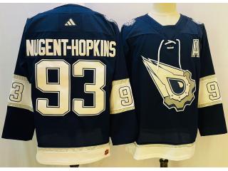 Adidas Edmonton Oilers 93 Ryan Nugent-Hopkins Ice Hockey Jersey Navy Blue