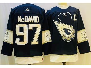 Adidas Edmonton Oilers 97 Connor McDavid Ice Hockey Jersey Navy Blue