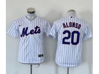 Youth Nike New York Mets 20 Pete Alonso Baseball Jersey White