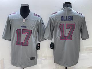 Buffalo Bills 17 Josh Allen Football Jersey Legend Gray