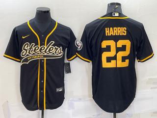 Pittsburgh Steelers 22 Najee Harris Baseball Jersey Legend Black