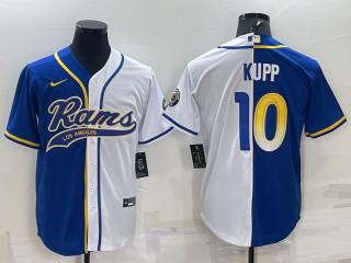 St. Louis Rams 10 Cooper Kupp Baseball Jersey Blue and White