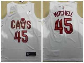 Nike Cleveland Cavaliers 45 Donovan Mitchell Basketball Jersey White
