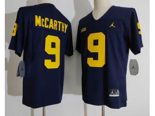 Brand Michigan Wolverines 9 J.J. McCarthy College Football Jersey Navy Blue
