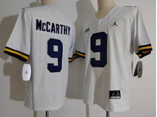 Brand Michigan Wolverines 9 J.J. McCarthy College Football Jersey White