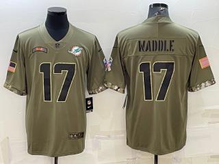 Miami Dolphins 17 Jaylen Waddle Football Jersey salute