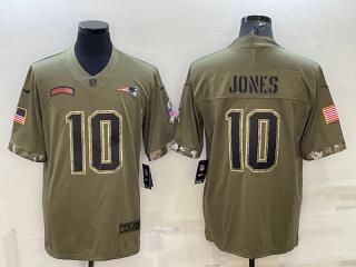 New England Patriots 10 Mac Jones Football Jersey salute