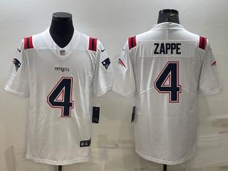 New England Patriots 4 Bailey Zappe Football Jersey Legend White