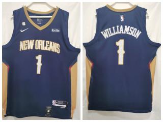 New Orleans Pelicans 1 Winning Williamson Basketball Jersey Navy Blue
