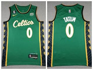 Nike Boston Celtics 0 Jayson Tatum Basketball Jersey Green City Edition