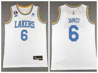 Nike Los Angeles Lakers 6 LeBron James Basketball Jersey White