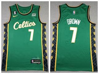 Nike Boston Celtics 7 Jaylen Brown Basketball Jersey Green City Edition