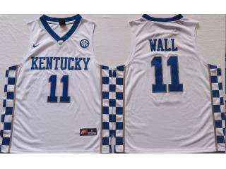Kentucky Wildcats 11 John wall College Basketball Jersey White
