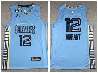 Jordan Memphis Grizzlies 12 Ja Morant Basketball Jersey Blue