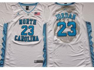 North Carolina 23 Michael Jordan College Basketball Jersey White