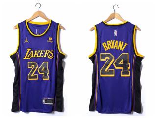 Jordan Los Angeles Lakers 24 Kobe Bryant Basketball Jersey Purple