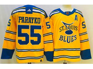 Adidas St. Louis Blues 55 Colton Parayko Ice Hockey Jersey Yellow