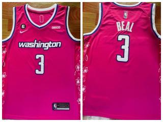 Nike Washington Wizards 3 Bradley Beal Basketball Jersey Pink City Edition