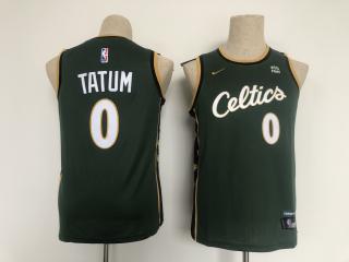 Youth Nike Boston Celtics 0 Jayson Tatum Basketball Jersey Green City Edition