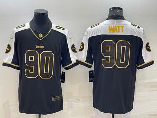 Pittsburgh Steelers 90 T.J. Watt Football Jersey Black