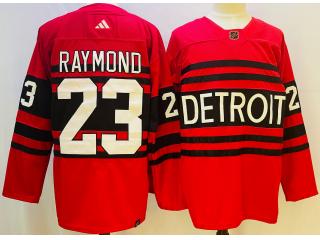 Adidas Detroit Red Wings 23 Lucas Raymond Ice Hockey Jersey Red