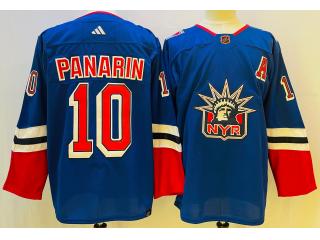 Adidas New York Rangers 10 Artemi Panarin Ice Hockey Jersey Blue