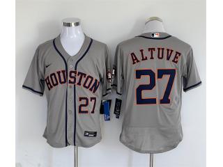 Nike Houston Astros 27 Jose Altuve Flexbase Baseball Jersey Gray