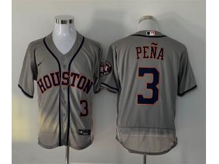 Nike Houston Astros 3 Jeremy Pena Flexbase Baseball Jersey Gray