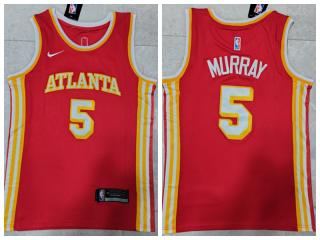 Nike Atlanta Hawks 5 Dejounte Murray Basketball Jersey Red