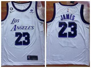 Nike Los Angeles Lakers 23 LeBron James Basketball Jersey White