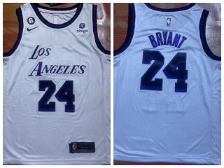 Nike Los Angeles Lakers 24 Kobe Bryant Basketball Jersey White