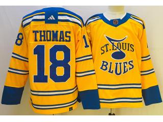 Adidas St. Louis Blues 18 Robert Thomas Ice Hockey Jersey Yellow