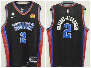 Nike Oklahoma City Thunde 2 Shai Gilgeous-Alexander Basketball Jersey Black City Edition