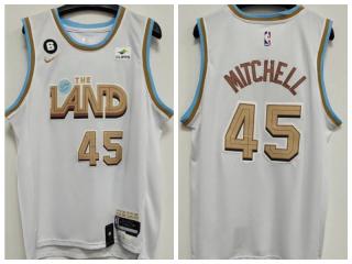 Nike Cleveland Cavaliers 45 Donovan Mitchell Basketball Jersey White City Edition