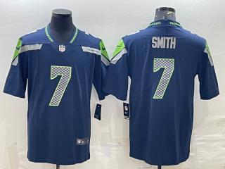 Seattle Seahawks 7 Geno Smith Football Jersey Legend Navy Blue