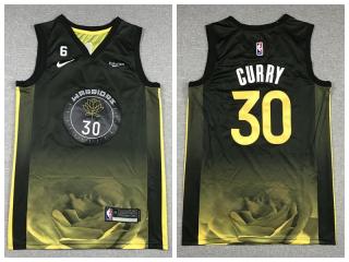 Nike Golden State Warrior 30 Stephen Curry Basketball Jersey Black City Edition