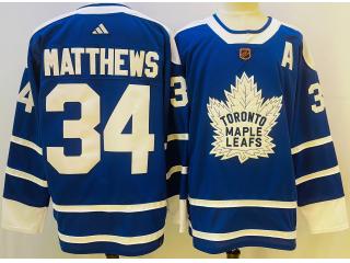Adidas Toronto Maple Leafs 34 Auston Matthews Ice Hockey Jersey Blue